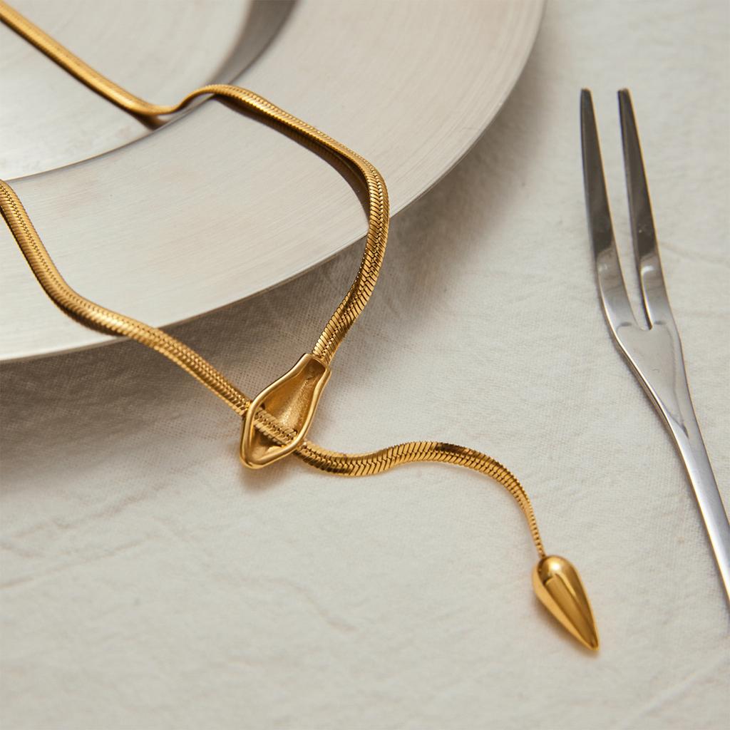 Adjustable Length Y Shaped Zircon Necklace In Stainless Steel Stylish Clavicle Chain For Women Elegant Jewelry Gift