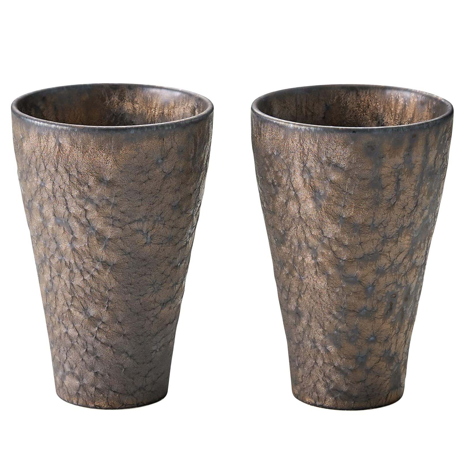 

Aito Seisakusho Beer Tumbler Set Microwave and Dishwasher Black Mino Made in Product Number 266339 (Pair), Approx. 400ml, Safe, Obsidian, Ware, Japan, чёрный