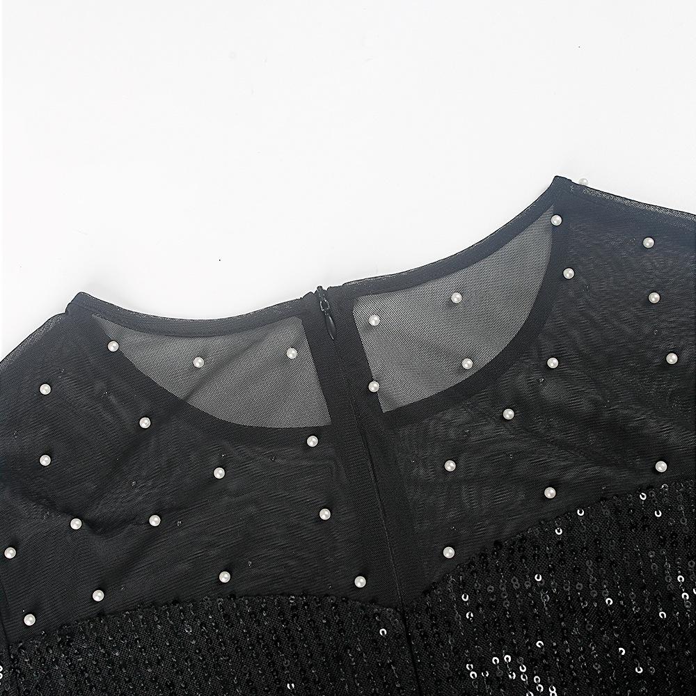 2023 Damen Afrikanisches Pailletten Abendpartykleid