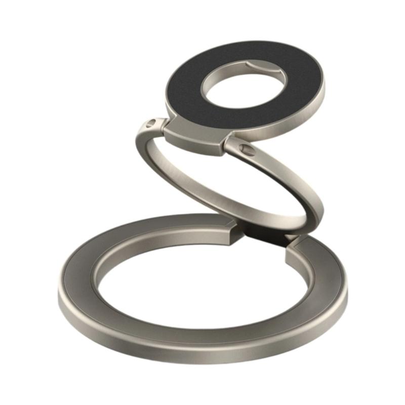 Skládací držák na telefon s dvojitým kruhem, magnetickým připevněním a 360° rotací pro správný pozorovací úhel