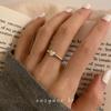 Simple Heart Square Adjustable Ring for Women Fashion Elegant Romantic Wedding Jewelry Accessories