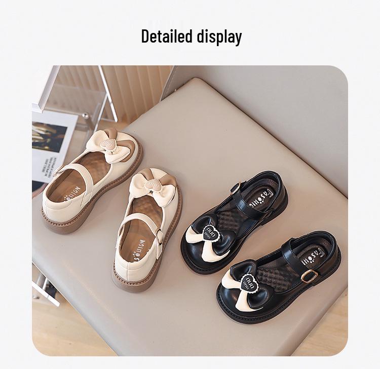 Girls' Leather Princess Shoes – Spring/Autumn, Soft Non-Slip Sole, Perfect for Performances (2025)
