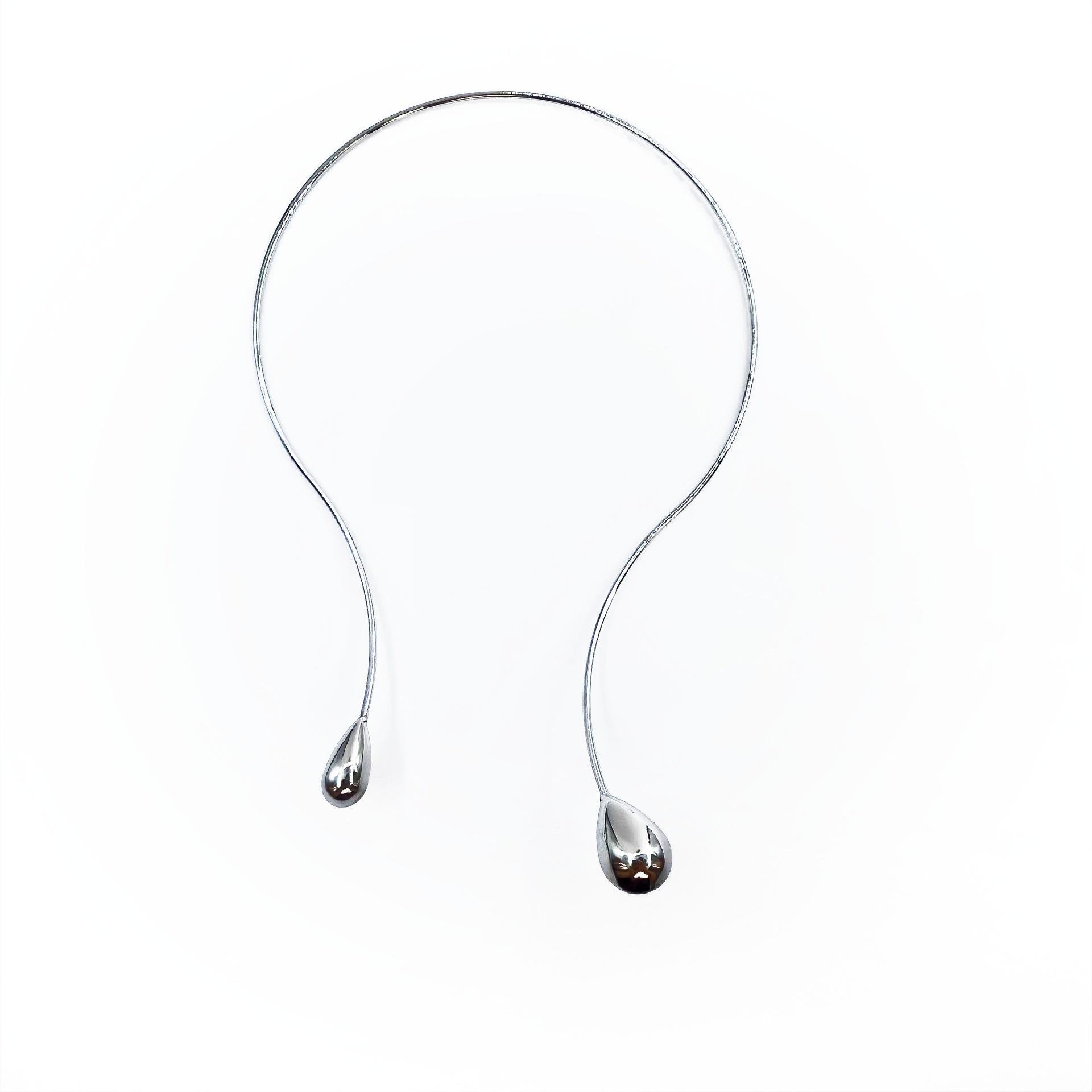 

Просте Висококласне Оригінальне Дизайнерське Геометричне Сферичне Кольє-Крапля Води Мідне Жіноче Легке Розкішне Намисто