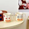 Birthday Gift Water Cup Household Strange Ghost Mug with Lid Ceramic Cup for Girls Gift Water Cup