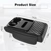 5-in-1 Arm Rest Cover Universal Armrest Storage Box for Car Upgrade Memory Foam Console Cover with Cup Phone Tissue Box Holder(Black)