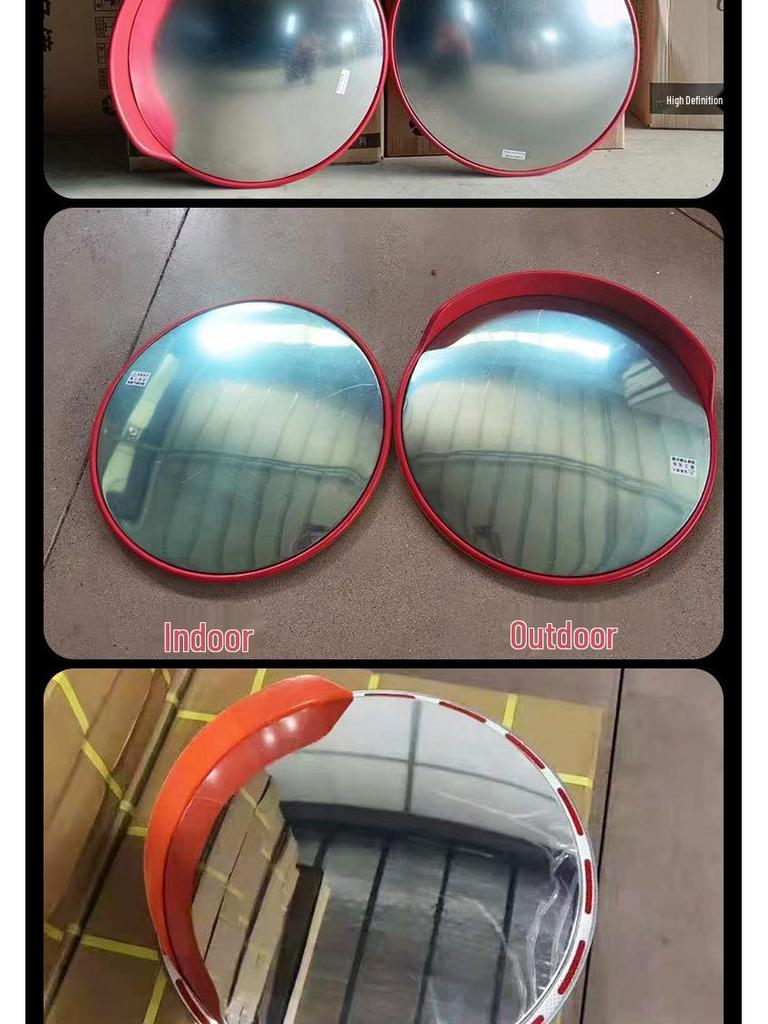 Indoor/Outdoor Convex Safety Mirror for Parking Lots and Garages