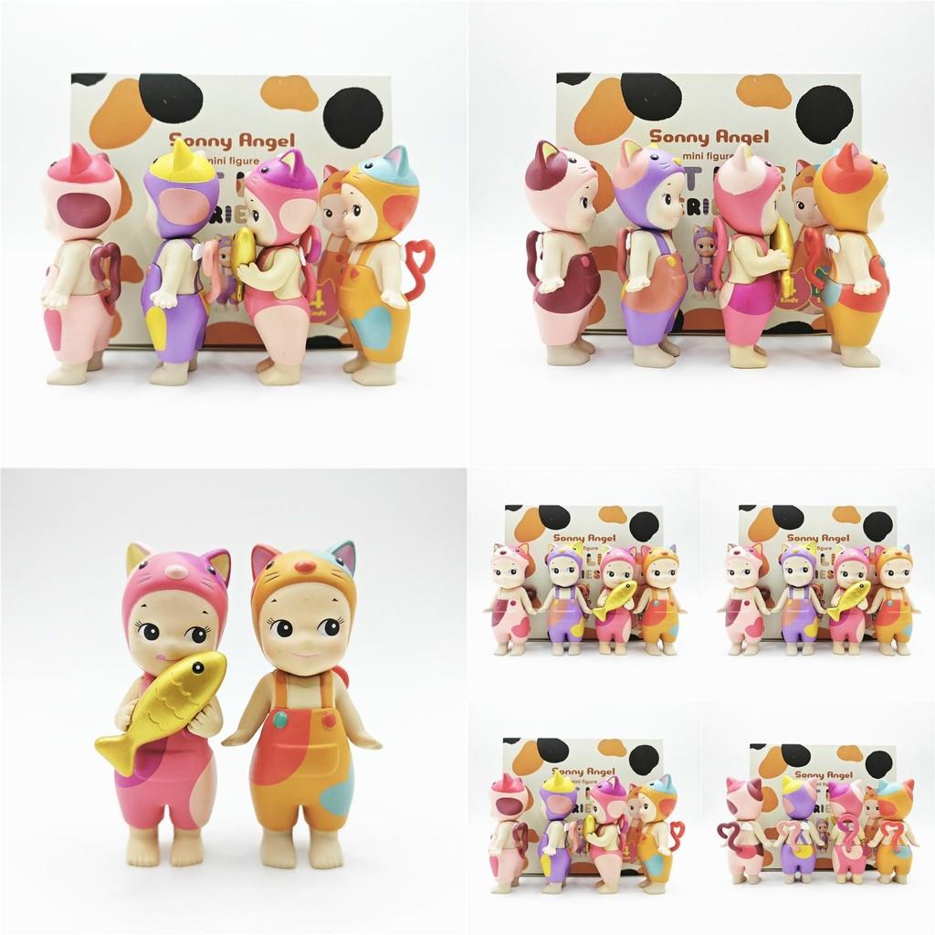 Collectible Angel Cat Figurines With Goldfish Pvc Blind Box Toys For Enthusiasts And Kids