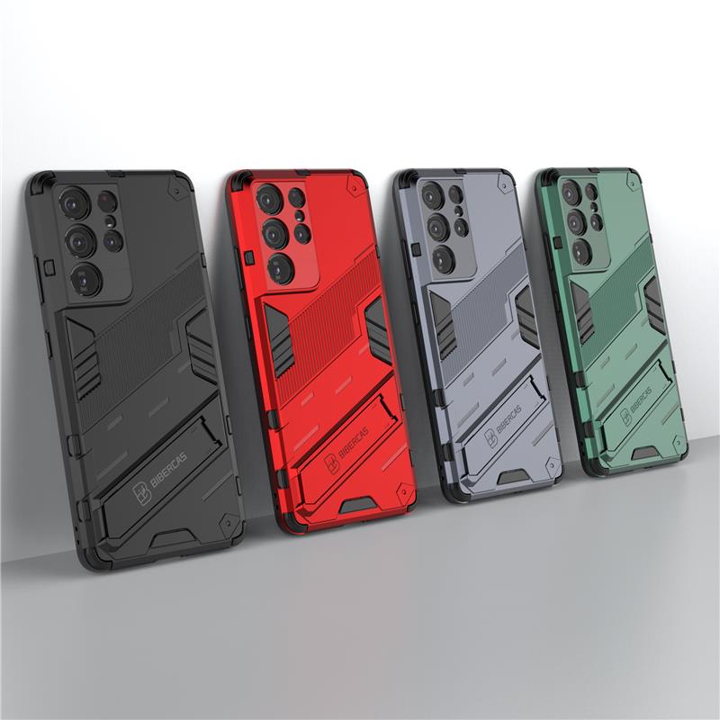 Solid Armor Cyber Shockproof Case For Samsung S21 FE S22 S23 Ultra Plus A14 A34 A54 A12 A13 A32 A52 A72 A73 A53 A33 Stand Cover