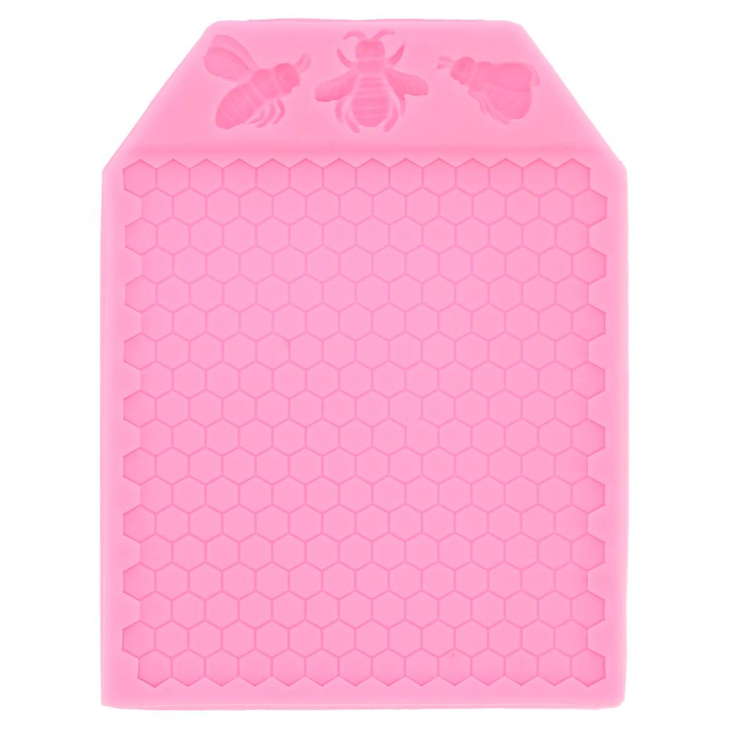 Zellenförmige Silikon-Fondantform DIY Schokoladendekorationsform Backwerkzeug für die KücheRosa
