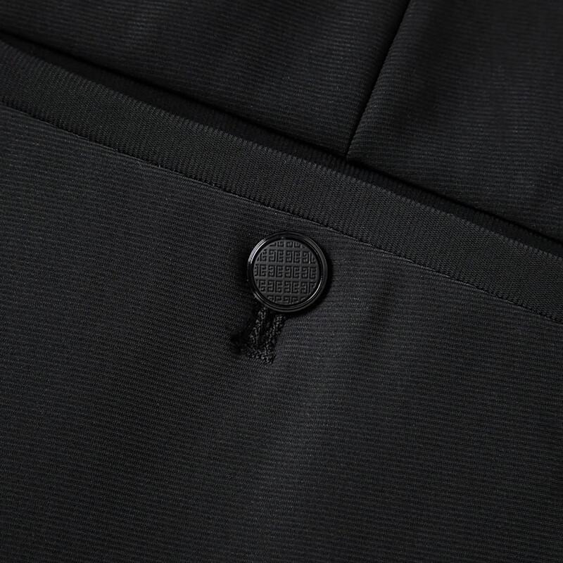 JOW Men's Fleece Lined Stretch Business Straight-Leg Trousers