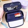 Large Capacity Students Pen Bag Pen Slot Stationery Storage Pouch Durable Pencil Cases Girls