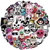52 Cartoon Skull Doodle Stickers Decorate Guitar Notebook Suitcase DIY Waterproof