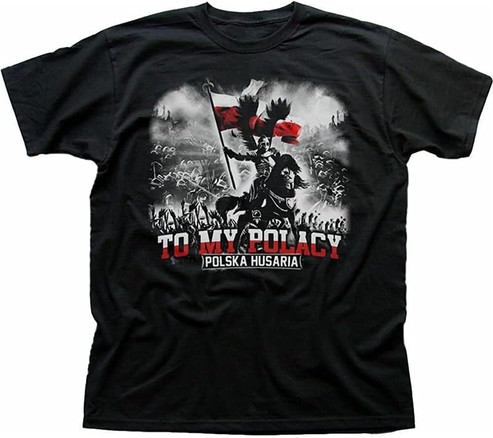 Polish Polska Husaria Top My Polacy Koszulka Black Tshirt Men T Shirt Black 4XL чёрный
