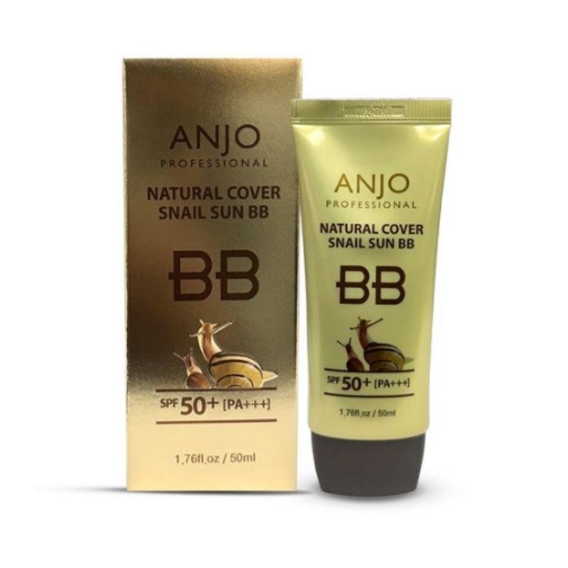 ANJO Натуральный Cover Улиточный Солнцезащитный BB-крем SPF50+ PA+++ 50 мл – Увлажняющий BB-крем с УФ-защитой и Натуральным Покрытием