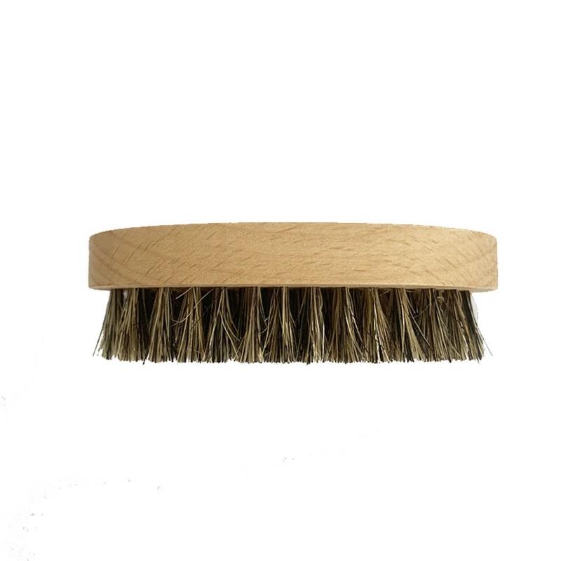 Spazzola per la cura della barba Ovale Spazzola da uomo per barba per peli FACCIALI Setole di cinghiale Morbide, Speciale per parrucche in capelli veri