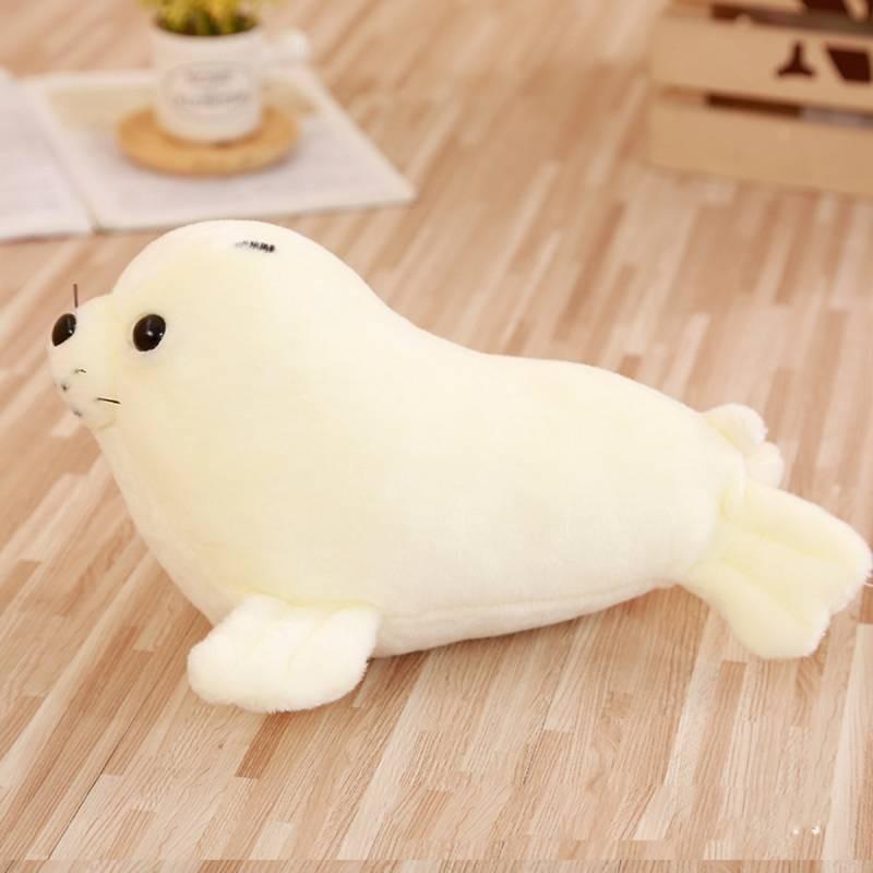 White Sea Lion Stuffed Toy Plush Animal Doll Children Sleeping Gift Partner