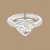 S925 Sterling Silber Luxus Stern Zirkonia Fingerringe Party Jubiläumsgeschenke Schmuck Feine Herzringe für Damen