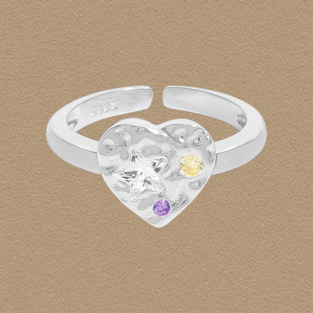 S925 Sterling Silber Luxus Stern Zirkonia Fingerringe Party Jubiläumsgeschenke Schmuck Feine Herzringe für Damen
