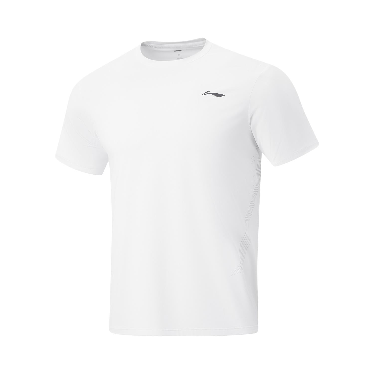 Li-Ning Quick-Dry Cool Anti-Ultraviolet Ice Feel Comfortable Round Neck Short Sleeve T-Shirt Men tops ATSW161-2 L