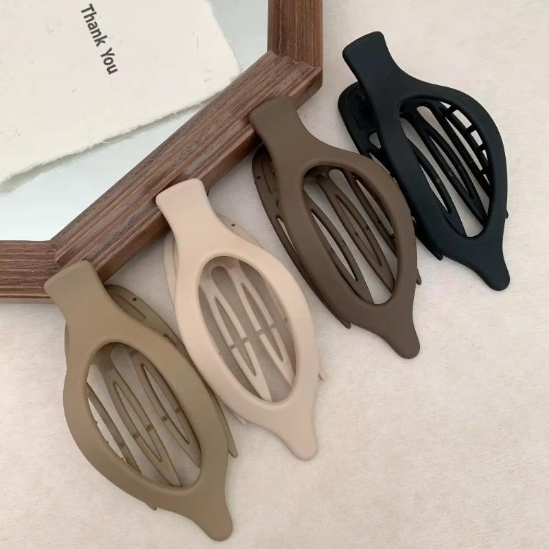 Large Size Plastic Matte Hair Claw Clips for Women Thick Hair Accessories Neutral Autumn Winter Duckbill Clip