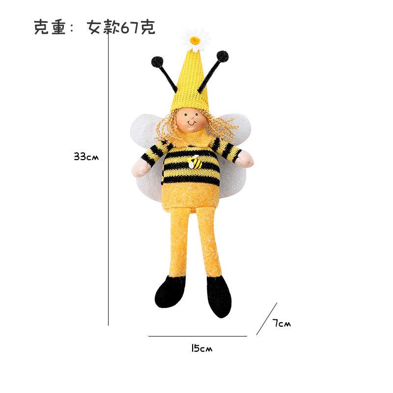 Bee Festival Gnome Doll Long Legs Wings Bee Cute Doll Home Ornament