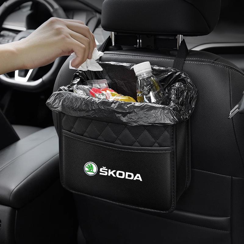 EMIW1 Hanging Car Seat Back Organizer Auto Back Seat Storage Bag for Skoda Octavia Rapid Fabia 1 2 VII S Kodiaq Kamiq Scala Superb VRS