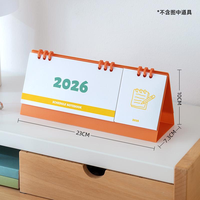 

2026 New Style Desk Calendar-Horse Year Simple and Creative Mini Triangle Calendar Company Desktop Ornament English Calendar