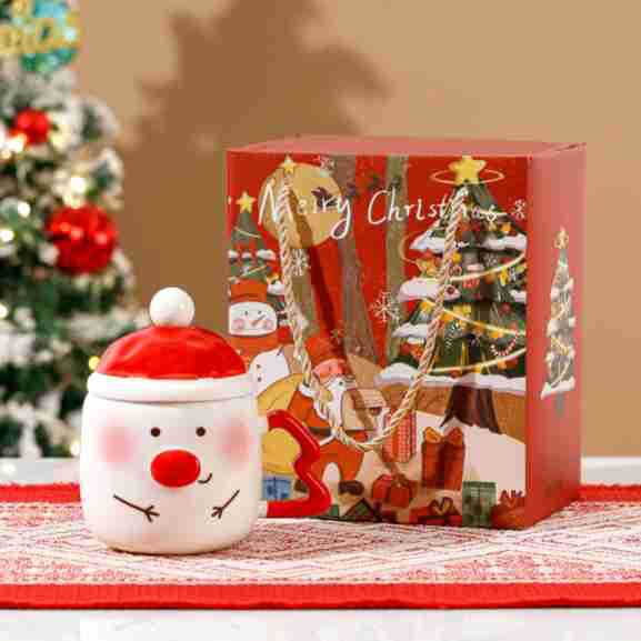 Ceramic Cup Christmas Mug Water Cup Gift Gift Set Gift Box Opening Cartoon Gift