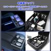 Loveyes Hiace 200 Series DX Armrest Console Box with Drink USB Small Item and Armrest for Convenient Storage Holder, LED, Port, Compartment,