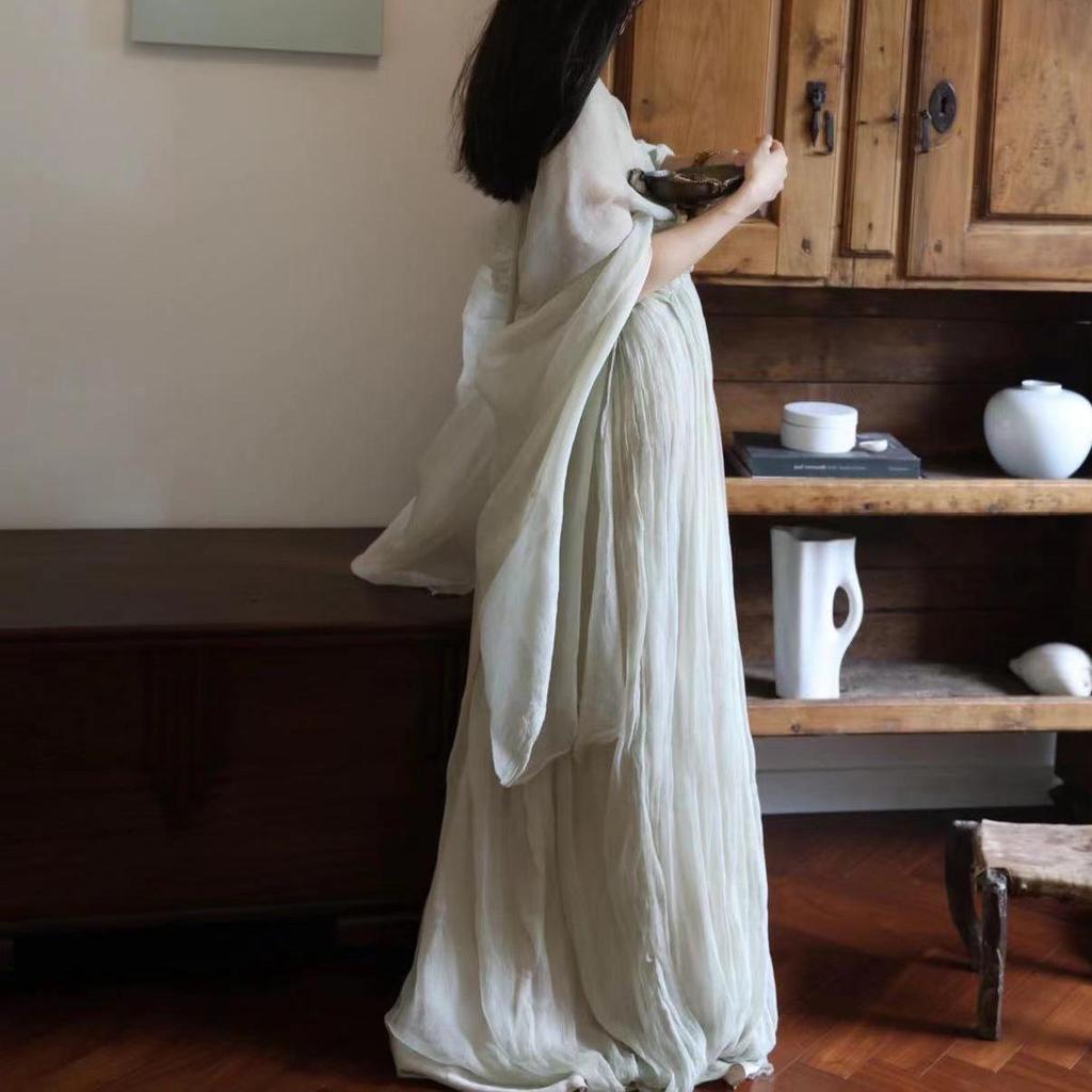 2026 Stylish & Elegant Chinese-Style Dress: Chic, High-End, Super Fairy Two-Piece Long Dress