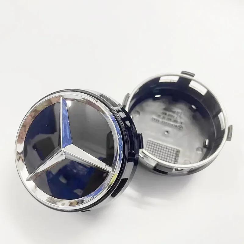 WVOSP1 For Mercedes Benz 4PCS 75mm NEW Car Wheel Center Hub Caps Cover for Mercedes Benz B/C/E/S Class A Class C200L GLC GLK CLA W166 W