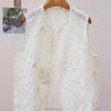 Sleeveless top vest women's summer 2025 temperament embroidered thin summer vest