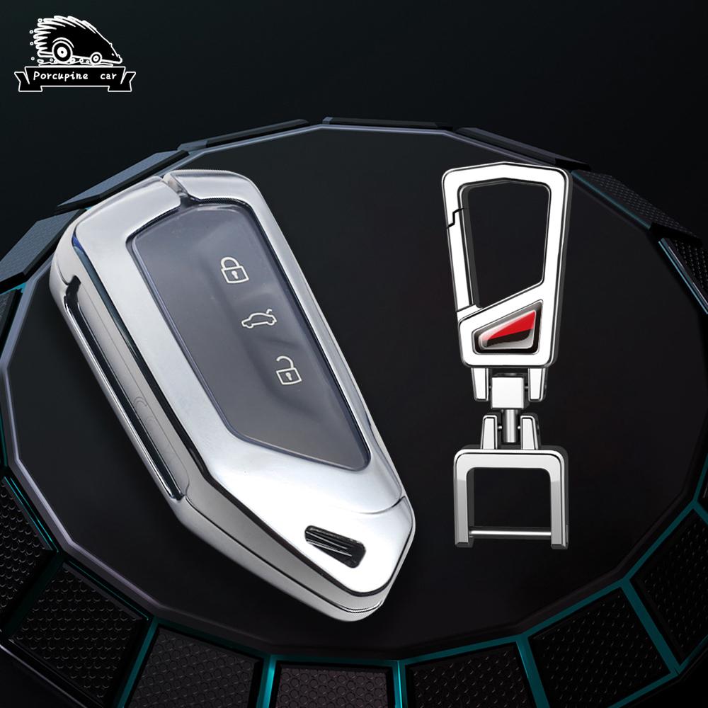 Coque de protection pour clé de voiture en alliage de zinc pour Vw Volkswagen Golf8 Gti Gtd R Id3 Id4 Skoda Octavia A8 Mk8 Seat Leon Mk4