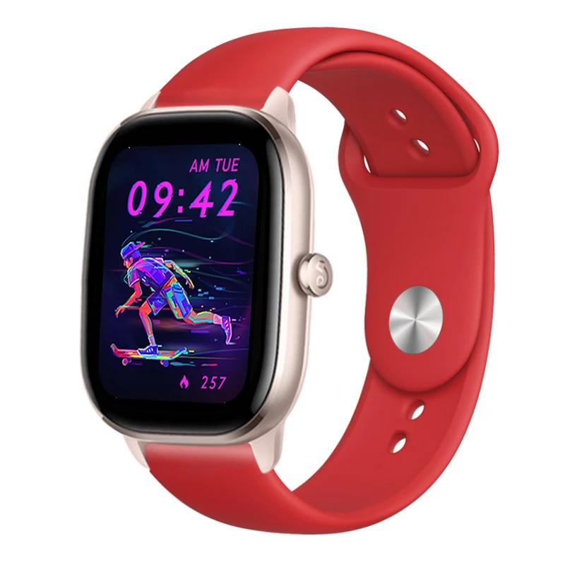 

20 мм 22 мм ремешок для часов Amazfit gts 4/3/2/gtr4 mini/Gtr/2e/Pro 47 мм спортивный силиконовый браслет браслет Amazfit Bip/U/3/Pro ремешок 20mm watch strap