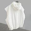 Oversized Vintage Hooded Vest Men Sleeveless Zipper Hoodie Spring Summer Silhouette Design Denim Shoulder Pads Tank Top
