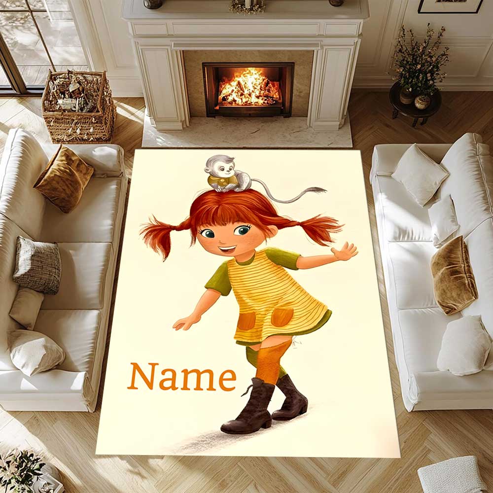 Pipi Customize your name rug, office chair cushion, home bedroom living room gift.