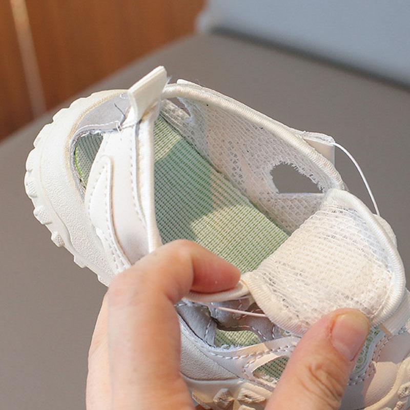 Trendy Children's Summer Sports Shoes for Boys Girls Cut-outs Non-stuffy Breathable Mesh Dad Sneaker School Running Shoes H06015