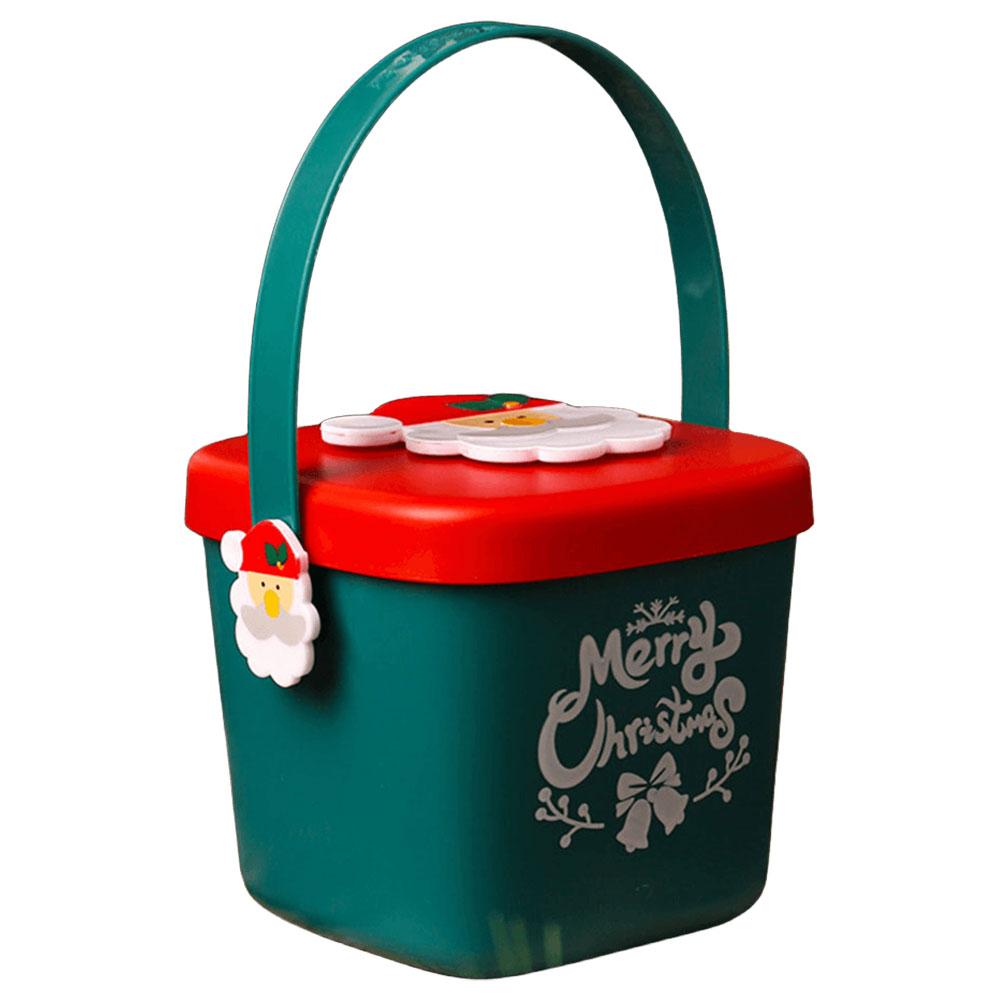 Weihnachts-Süßigkeitenbehälter mit Griff, Goody Buckets, Mehrzweck-Geschenkbox für Festivals, Weihnachten, Winterferien, Partyzubehör