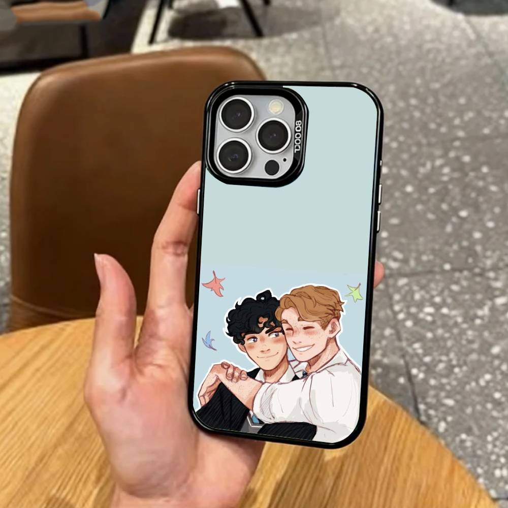 W-Warm New H-Heartstopper Movie Phone Case For iPhone17,16,15,14,13,12,11 Plus,Pro Max Colored Silver Plated Inside Cover