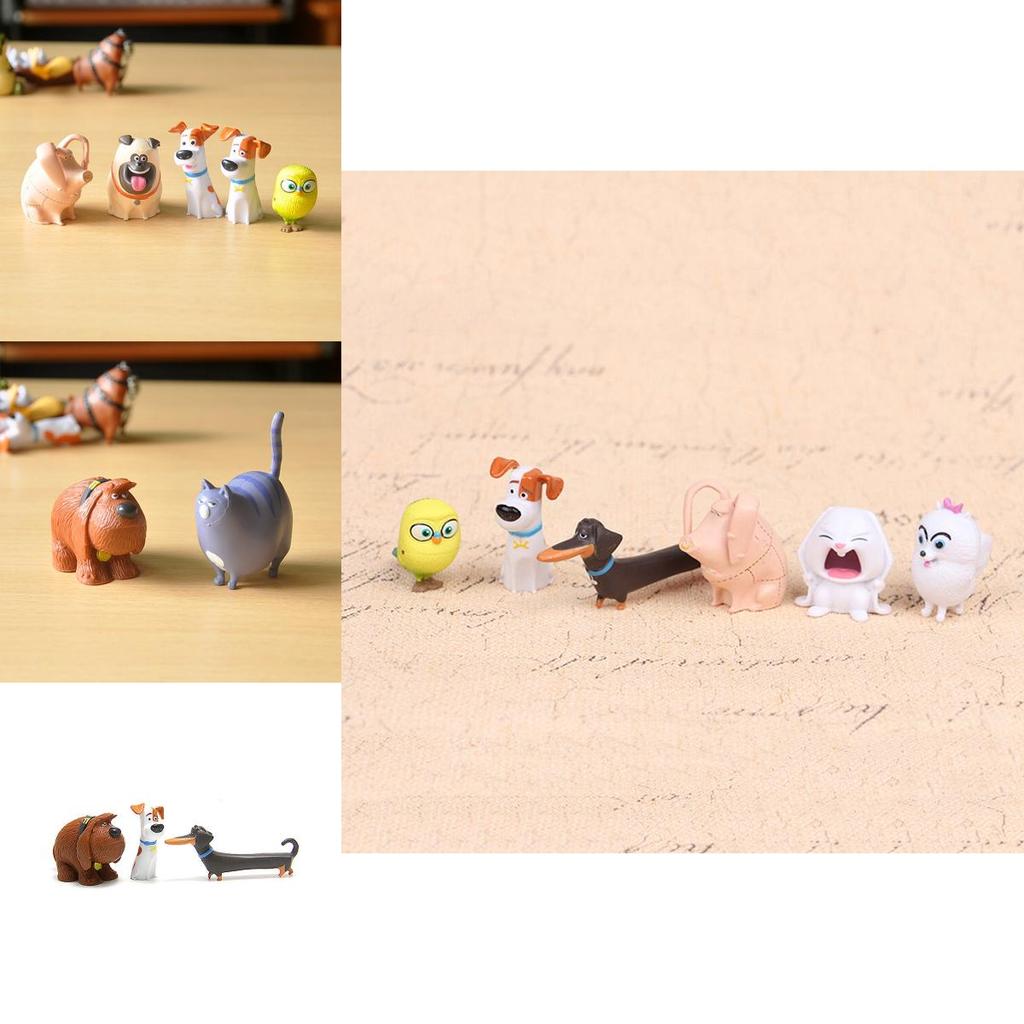 Set di Figure d'Azione Premium Artigianali The Secret Life Of Pets Max Palla di Neve Duca Chloe Gidget