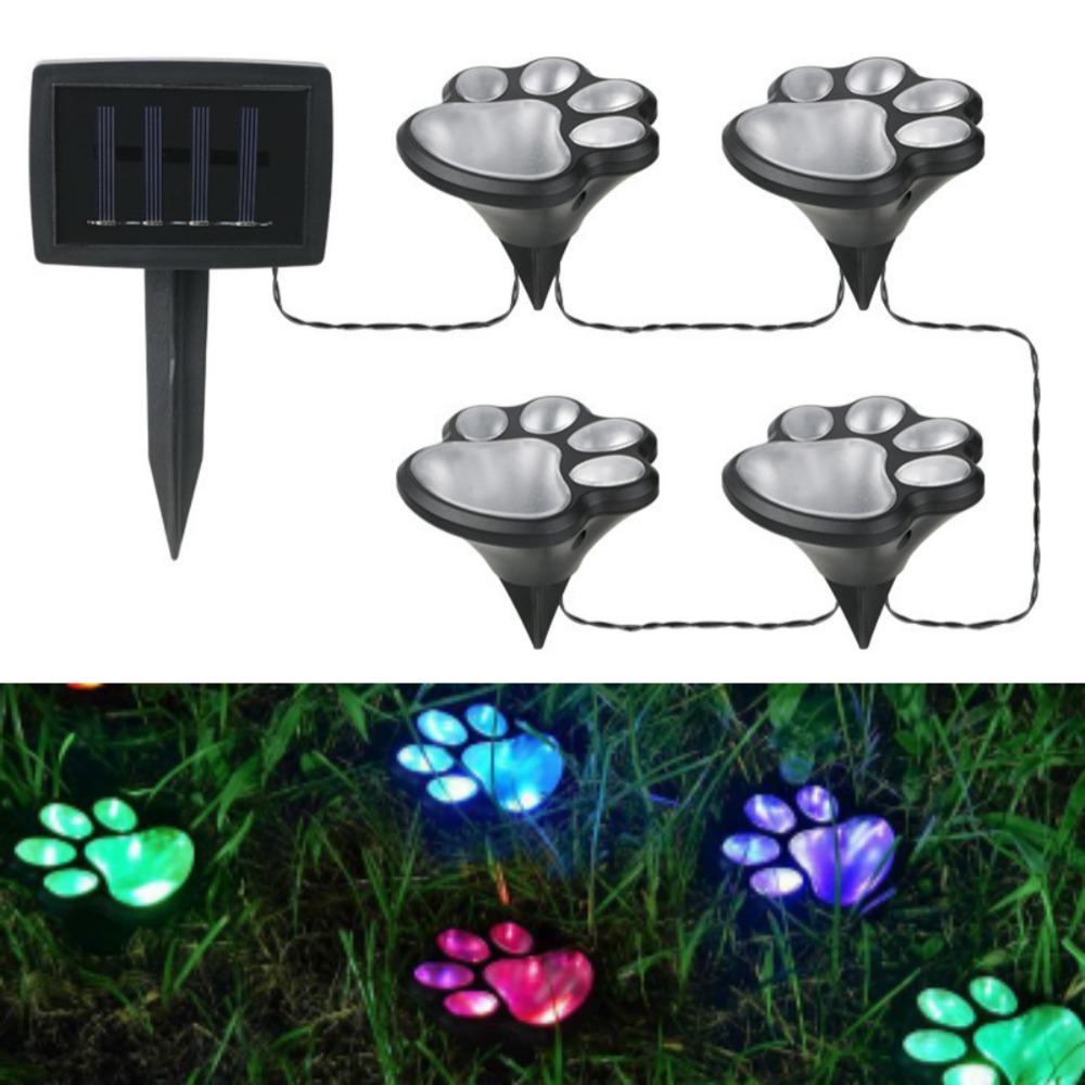 4Pcs Auto on/Off Solar Stone Lamp Energy Saving Outdoor Dog Claw Lamp LED Solar Light  Outdoor