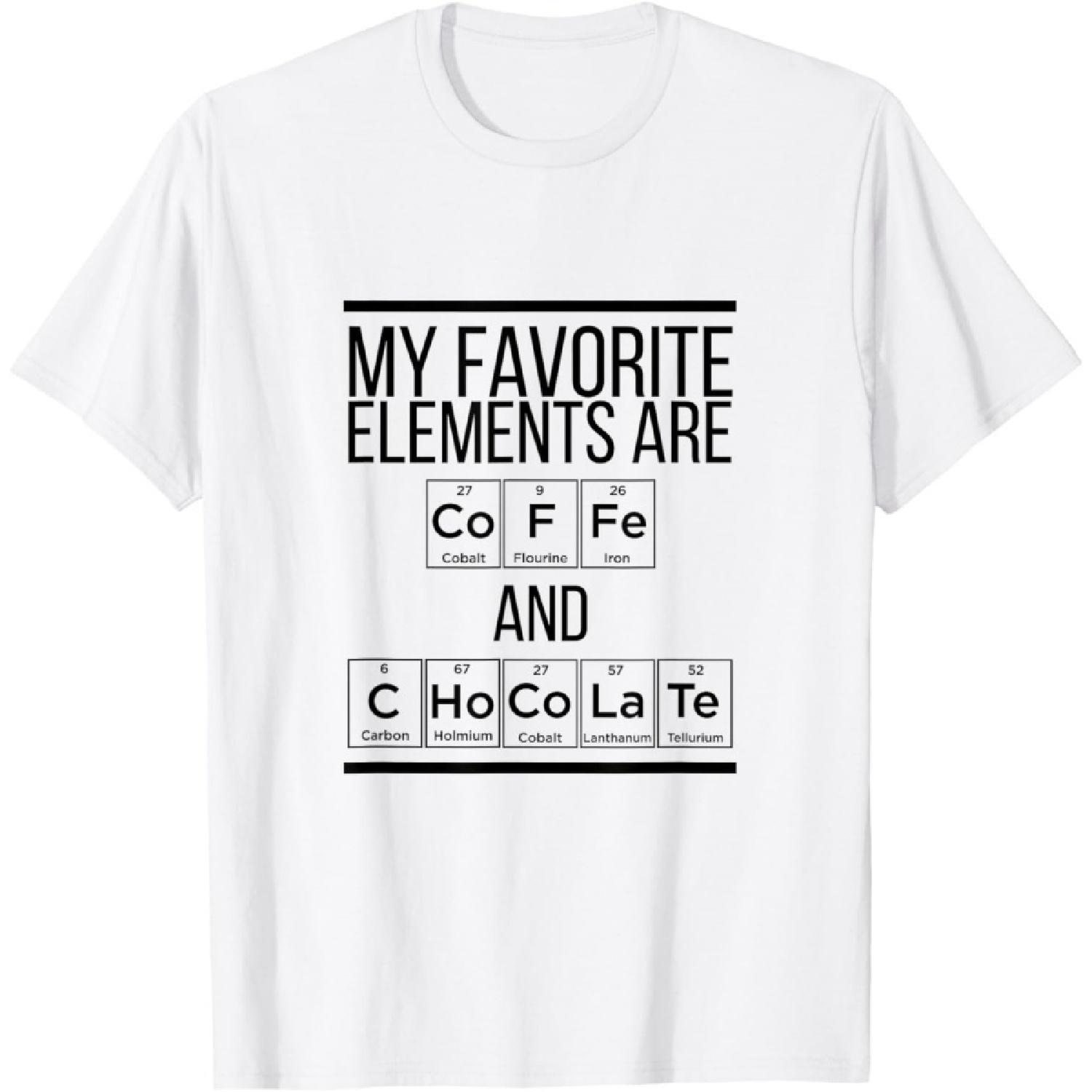 Мои любимые элементы — шоколад и кофе Подарочная футболка S