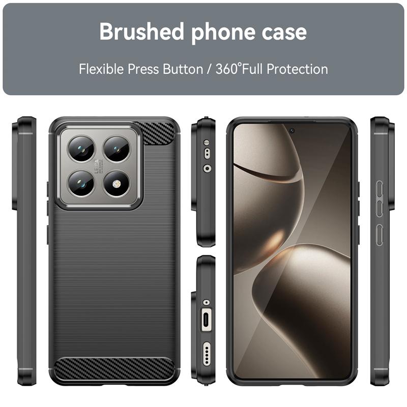 For Xiaomi 14T Pro Case Cover Xiaomi Mi 14T Pro Capa New Carbon Fiber Phone Bumper Shockproof TPU Soft For Fundas Xiaomi 14T Pro