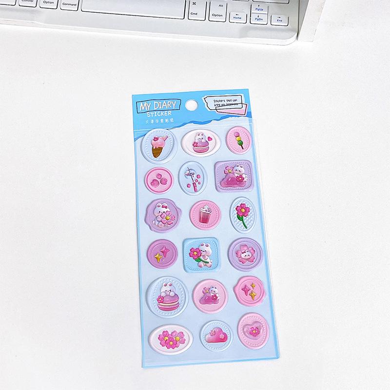 3D Wax Seal Stickers Cartoon 3D Stamp Stickers Envelope Sealing Sticker Invitation Envelope Stickers Decorative Scrapbook DIY