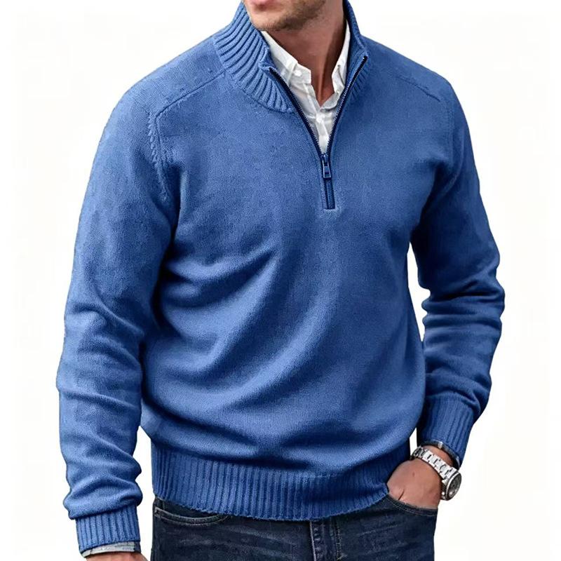 Autumn And Winter Multicolor Men'S Sweaters, Stand-Collar Base Layers, Knit Shirts, Men'S Warm Sweaters