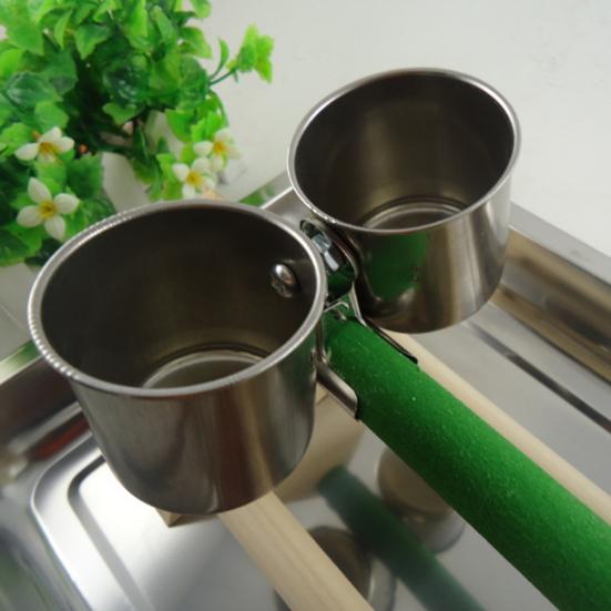 Metal Bird Parrot Feeder Food Water Feeding Bowl Pet Cage Clip Cup Dispenser