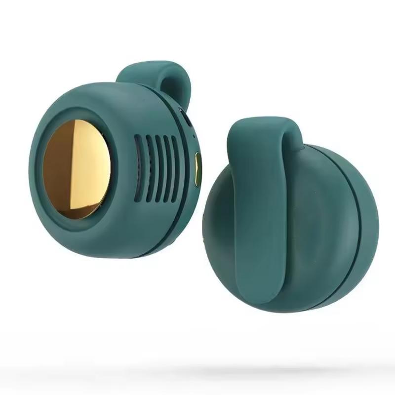 Neck hanging fan, mini clip on small fan, USB charging handheld fan, clip on fan with collar hanging waist, portable buckle fan