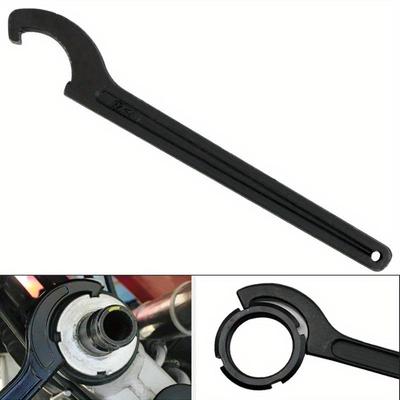1Stk DIYWORK Edelstahl Handwerkzeug C-Form Schraubenschlüsselwerkzeug Halbmond Hakenkopf Rundmutter Schraubenschlüssel 22-26mm