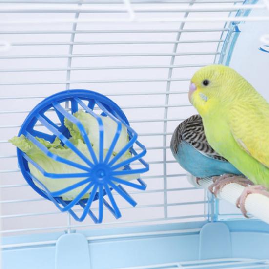 3Pcs Birds Feeder Basket Easy Fill Parrot Feeder Fruit Vegetable Holder Basket Perch Stand