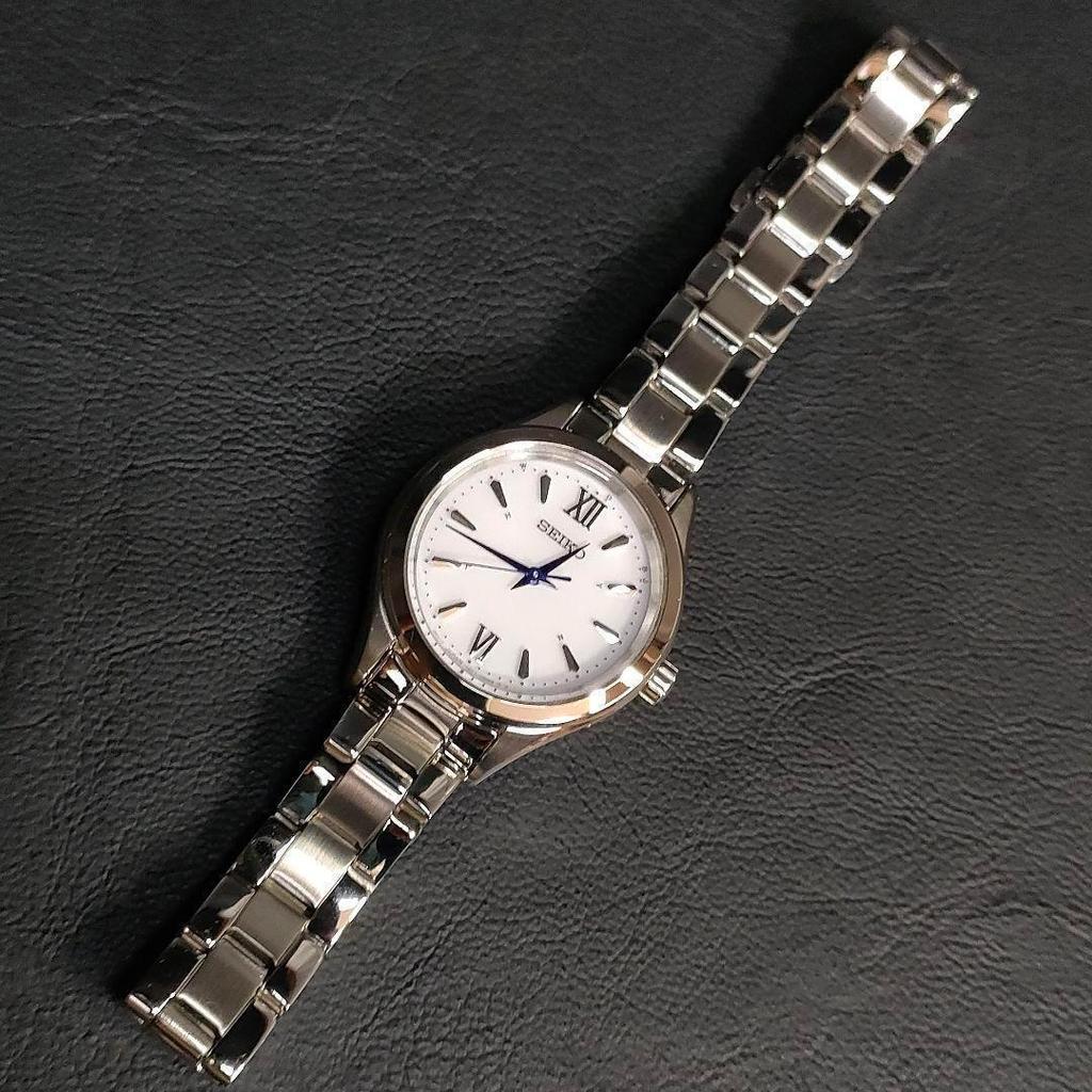 [USED] Seiko Goku White Blue Silver Solar Watch